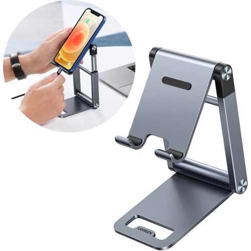 Kup UGREEN LP263 zusammenklappbarer Ständer für Smartphone, Handyhalterung, grau - UGR1272GRY - {ean13} - Sklep Home Screen