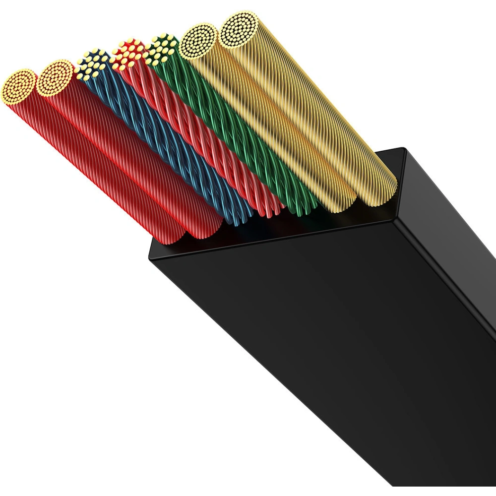 Zwijany kabel 3w1 Baseus Bright Mirror 2 USB-C - micro USB + Lightning + USB-C 3.5A 1.1m czarny