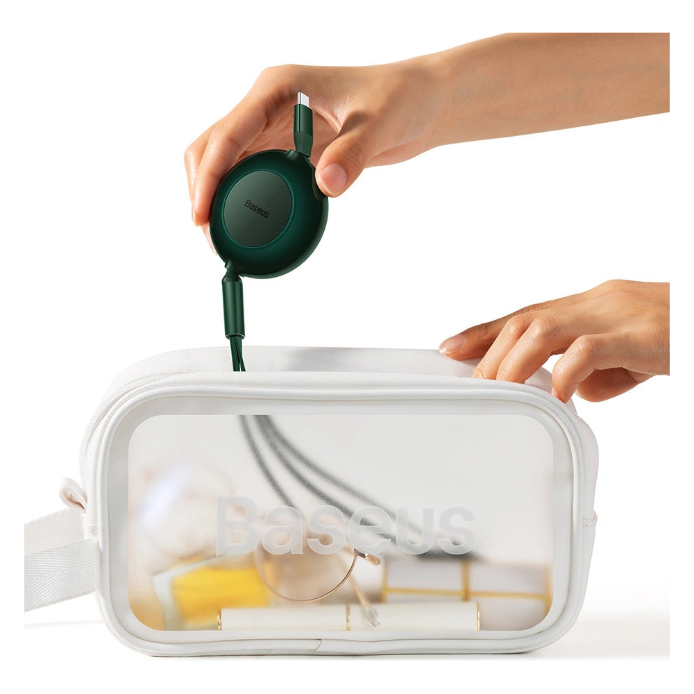 Zwijany kabel 3w1 Baseus Bright Mirror 2 USB-C - micro USB + Lightning + USB-C 3.5A 1.1m czarny