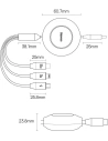 Buy Baseus Bright Mirror 2 retractable cable 3in1 USB Type C - micro USB + Lightning + USB Type C 3.5A 1.1m black - BSU3361BLK - {ean13} - Home Screen Store Europe