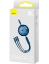 Kup Skládací kabel 3w1 Baseus Bright Mirror 2 USB-C - micro USB + Lightning + USB-C 3.5A 1.1m modrý - BSU3362BLU - {ean13} - Sklep Home Screen