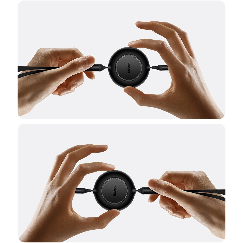 Zwijany kabel 3w1 Baseus Bright Mirror 2 USB-C - micro USB + Lightning + USB-C 3.5A 1.1m niebieski