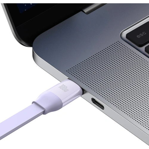 Kup Zwijany kabel 3w1 Baseus Bright Mirror 2 USB-C - micro USB + Lightning + USB-C 3.5A 1.1m fioletowy - BSU3363PRP - {ean13} - Sklep Home Screen