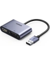 Adapter UGREEN CM449 USB - HDMI 1.3 FullHD@60Hz + VGA 1.2 FullHD@60Hz grau