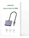 Kup Adapter UGREEN CM449 USB - HDMI 1.3 FullHD@60Hz + VGA 1.2 FullHD@60Hz grau - UGR1274GRY - {ean13} - Sklep Home Screen