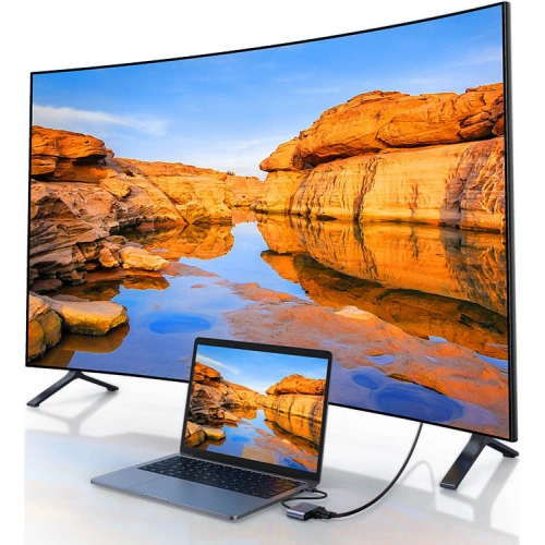 Kup Adapter UGREEN CM449 USB - HDMI 1.3 FullHD@60Hz + VGA 1.2 FullHD@60Hz grau - UGR1274GRY - {ean13} - Sklep Home Screen