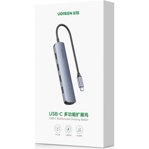 Kup Adaptér UGREEN CM417 USB-C - HDMI / 4xUSB šedý - UGR1275GRY - {ean13} - Sklep Home Screen