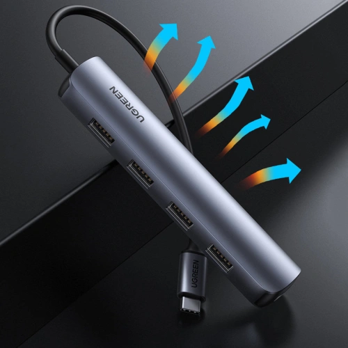 Kup Adaptér UGREEN CM417 USB-C - HDMI / 4xUSB šedý - UGR1275GRY - {ean13} - Sklep Home Screen