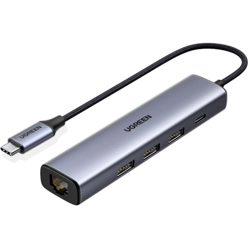 Kup Hub UGREEN CM475 USB-C - 3xUSB / Ethernet RJ-45 / USB-C PD szary - UGR1276GRY - {ean13} - Sklep Home Screen