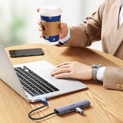 Kup Hub UGREEN CM475 USB-C - 3xUSB / Ethernet RJ-45 / USB-C PD szary - UGR1276GRY - {ean13} - Sklep Home Screen