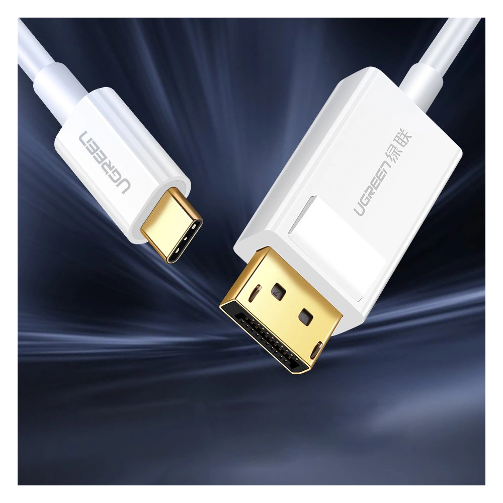 Adapter jednokierunkowy UGREEN MM139 USB-C - Display Port 4K 1,5m biały