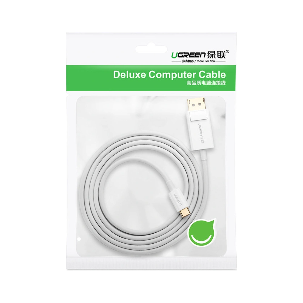 Adapter jednokierunkowy UGREEN MM139 USB-C - Display Port 4K 1,5m biały