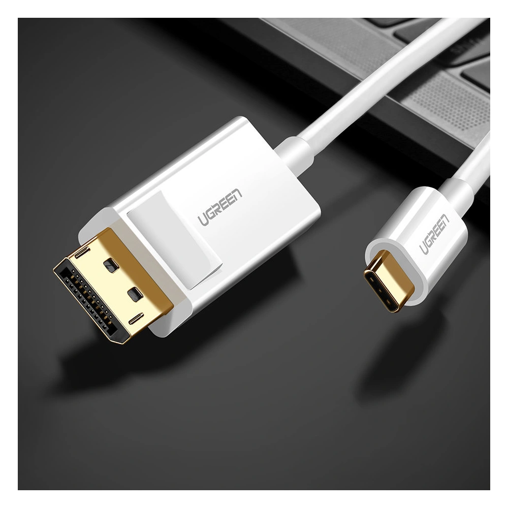 Adapter jednokierunkowy UGREEN MM139 USB-C - Display Port 4K 1,5m biały