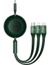 Kup Skládací kabel 3w1 Baseus Bright Mirror 2 USB-C - micro USB + Lightning + USB-C 3.5A 1.1m zelený - BSU3364GRN - {ean13} - Sklep Home Screen