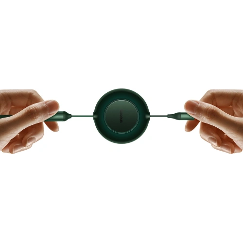 Buy Baseus Bright Mirror 2 retractable cable 3in1 USB Type C - micro USB + Lightning + USB Type C 3.5A 1.1m green - BSU3364GRN - {ean13} - Home Screen Store Europe