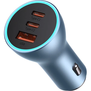 Kup Ładowarka samochodowa Baseus Golden Contactor Pro USB-A + 2x USB-C 65W niebieski - BSU3366BLU - {ean13} - Sklep Home Screen