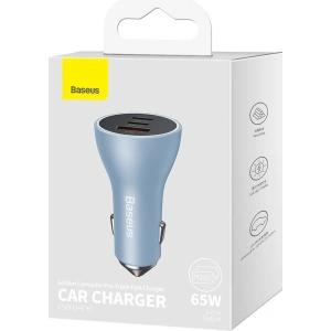 Kup Ładowarka samochodowa Baseus Golden Contactor Pro USB-A + 2x USB-C 65W niebieski - BSU3366BLU - {ean13} - Sklep Home Screen