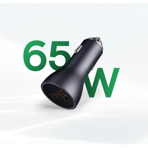 Buy Baseus Golden Contactor Pro USB-A car charger + 2x USB-C 65W blue - BSU3366BLU - {ean13} - Home Screen Store Europe