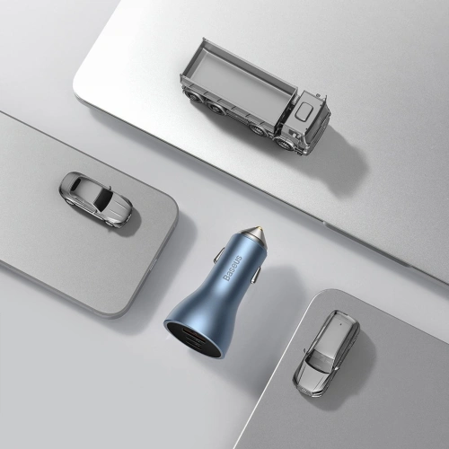 Kup Autonabíječka Baseus Golden Contactor Pro USB-A + 2x USB-C 65W modrá - BSU3366BLU - {ean13} - Sklep Home Screen