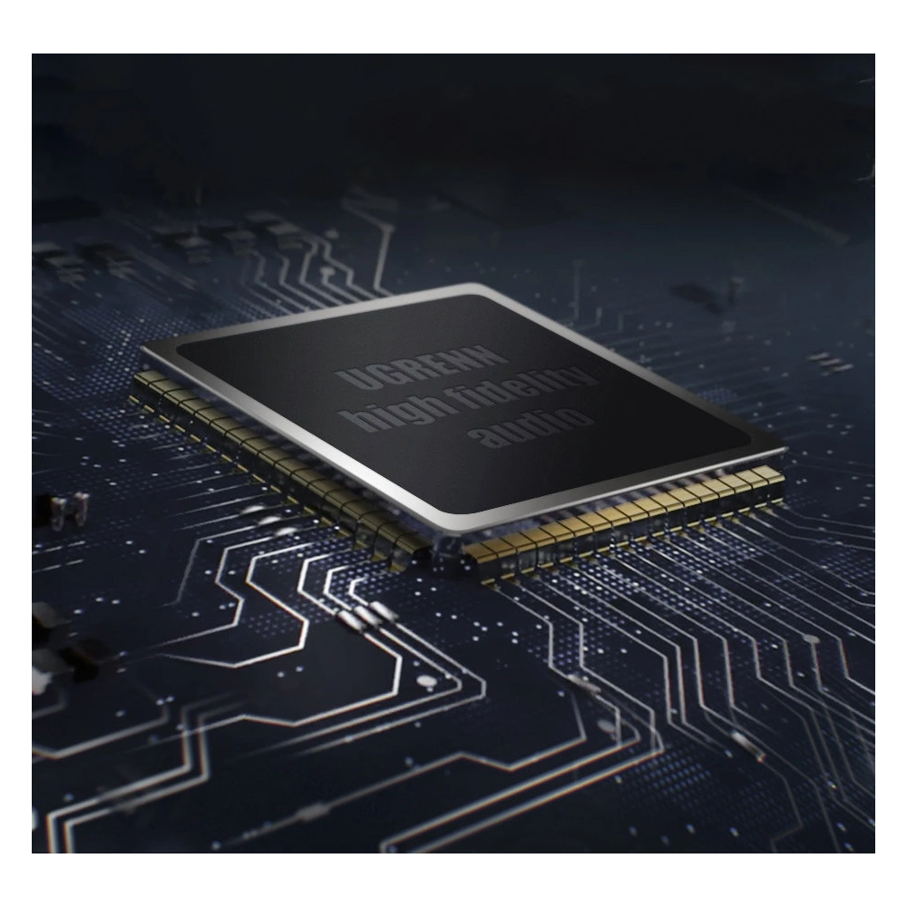 Adapter UGREEN CM231 USB-C (męski) - USB-C PD QC (żeński) + mini jack 3,5mm (żeński) szary