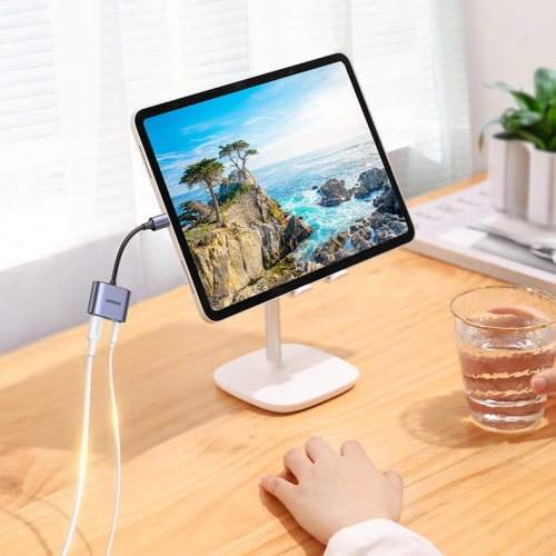 Buy UGREEN CM231 audio adapter USB Type C (male) - USB Type C PD QC (female) + 3.5mm mini jack (female) gray - UGR1278GRY - {ean13} - Home Screen Store Europe