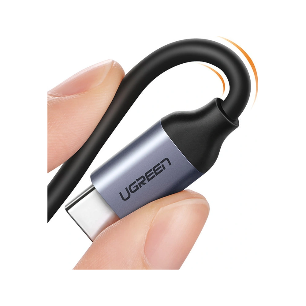 Adapter UGREEN CM231 USB-C (męski) - USB-C PD QC (żeński) + mini jack 3,5mm (żeński) szary