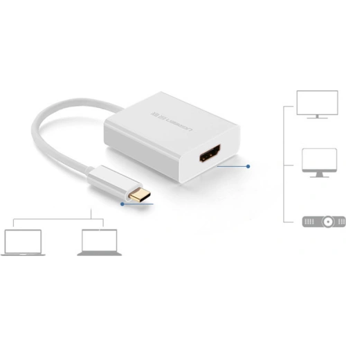 Kup Adaptér UGREEN USB-C (samec) - HDMI (samice) bílý - UGR1279WHT - {ean13} - Sklep Home Screen