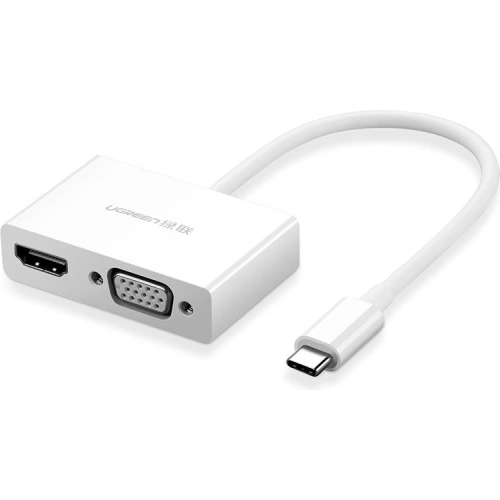Kup Adapter UGREEN MM123 USB-C - HDMI / VGA biały - UGR1280WHT - {ean13} - Sklep Home Screen
