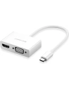 Adaptér UGREEN MM123 USB-C - HDMI / VGA bílý