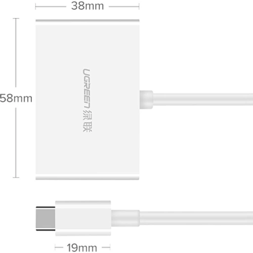 Kup Adaptér UGREEN MM123 USB-C - HDMI / VGA bílý - UGR1280WHT - {ean13} - Sklep Home Screen