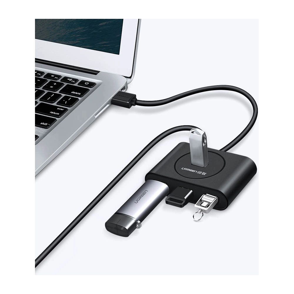 Hub UGREEN CR113 USB-C - 4 x USB 3.0 1m biały