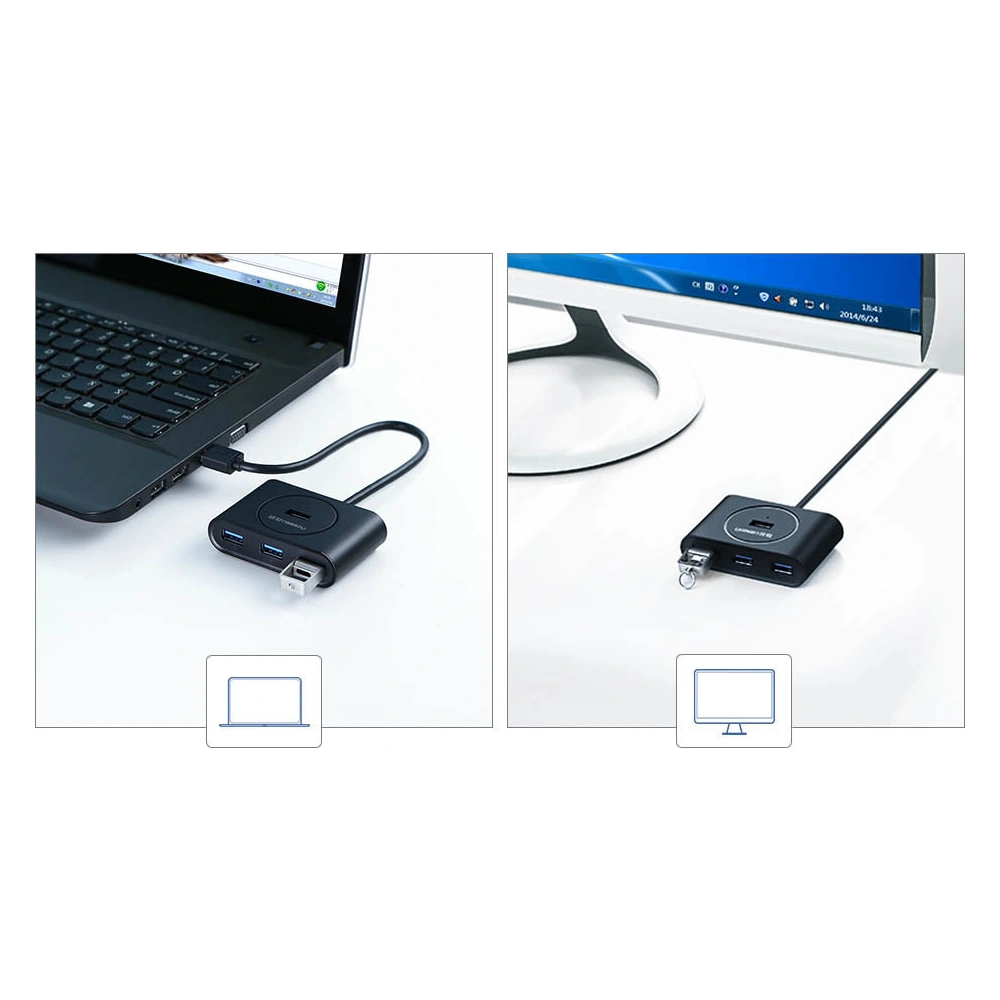 Hub UGREEN CR113 USB-C - 4 x USB 3.0 1m biały