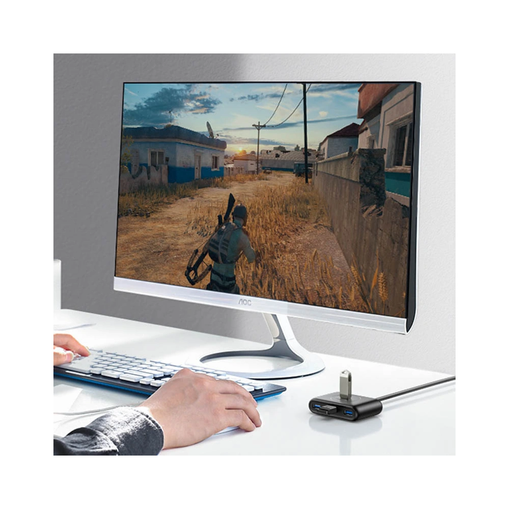 Hub UGREEN CR113 USB-C - 4 x USB 3.0 1m biały