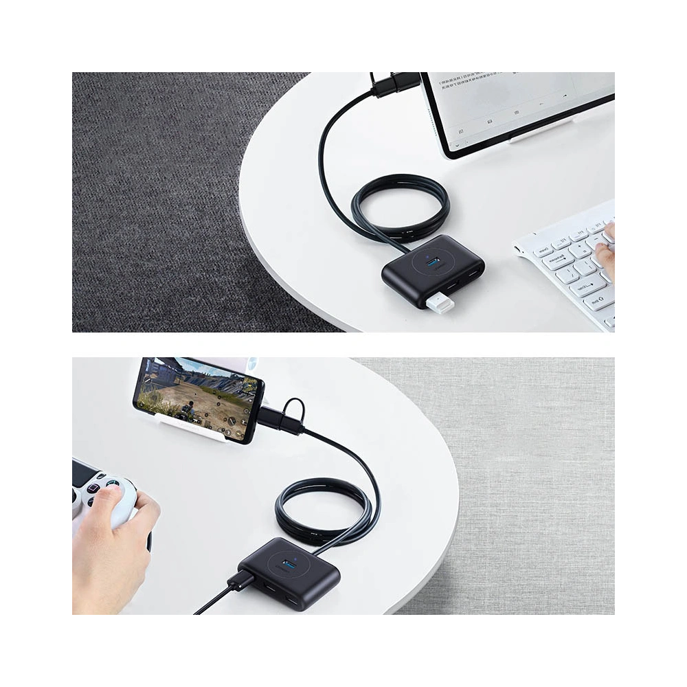 Hub UGREEN CR113 USB-C - 4 x USB 3.0 1m biały