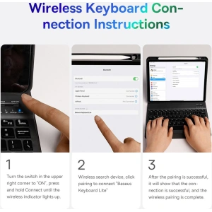 Hülle mit Tastatur Baseus Brilliance Apple iPad Pro 11 2018/2020/2021 (1., 2. und 3. Generation) schwarz