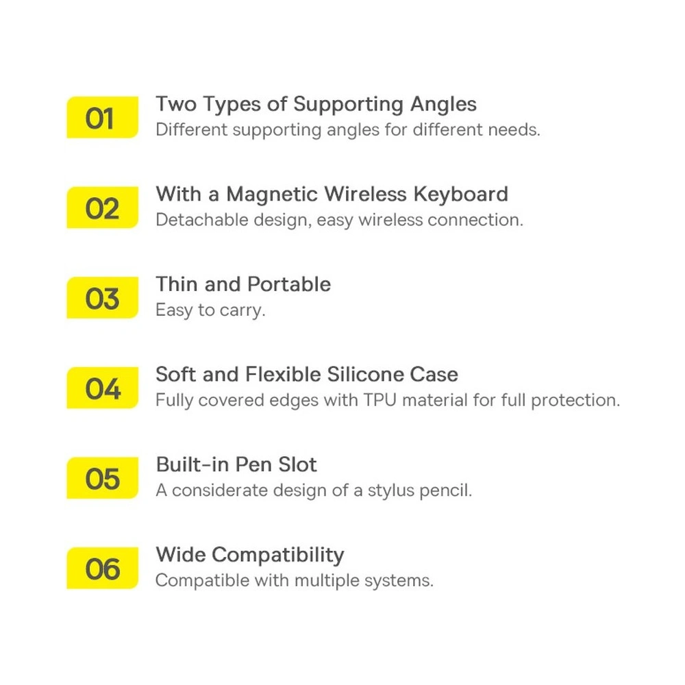 Etui z klawiaturą Baseus Brilliance Apple iPad Pro 11 2018/2020/2021 (1., 2. i 3. generacji) czarny