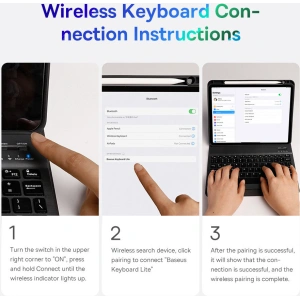Kup Etui cu tastatură Baseus Brilliance Apple iPad Pro 11 2018/2020/2021 (1., 2. și 3. generație) alb - BSU3370WHT - {ean13} - Sklep Home Screen
