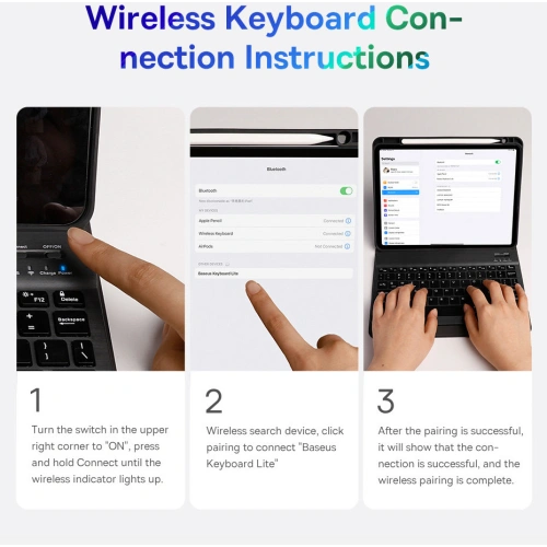 Kup Hülle mit Tastatur Baseus Brilliance Apple iPad Pro 11 2018/2020/2021 (1., 2. und 3. Generation) weiß - BSU3370WHT - {ean13} - Sklep Home Screen