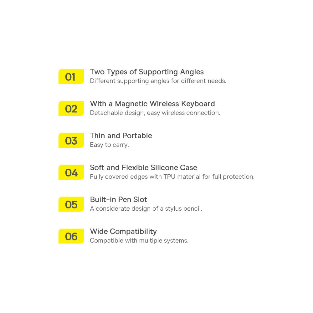 Etui z klawiaturą Baseus Brilliance Apple iPad Pro 11 2018/2020/2021 (1., 2. i 3. generacji) biały