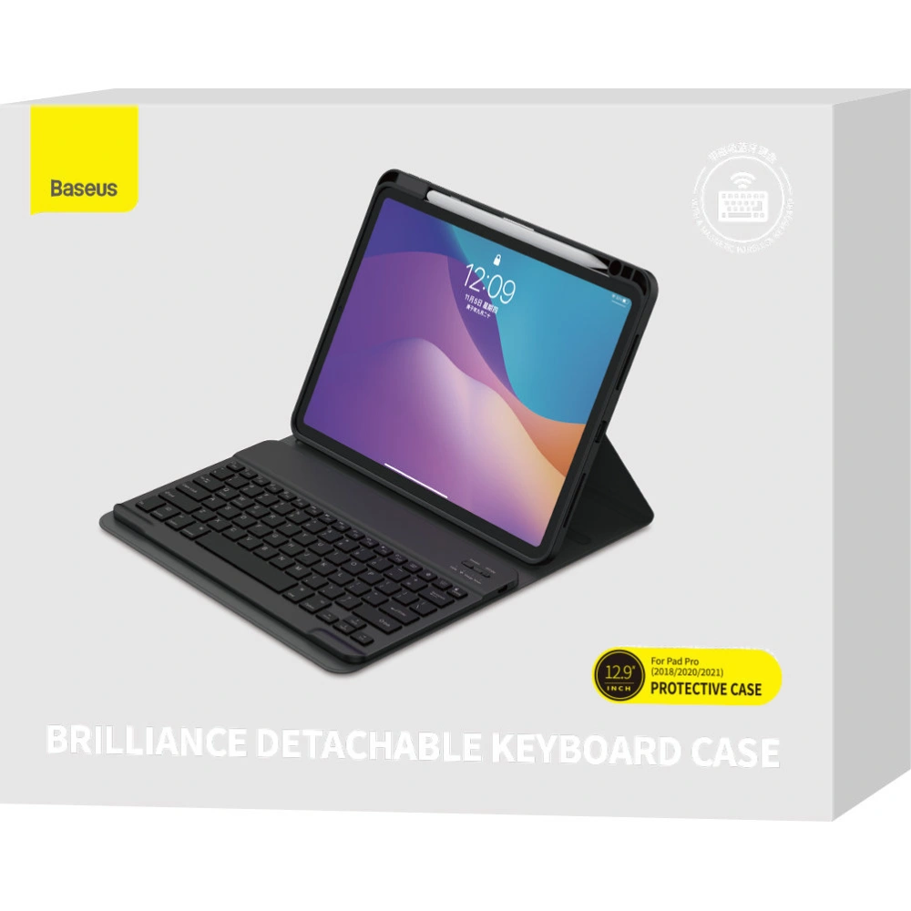 Etui z klawiaturą Baseus Brilliance Apple iPad Pro 12.9 2018/2020/2021 (3., 4. i 5. generacji) czarny