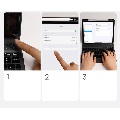 Kup Etui cu tastatură Baseus Brilliance Apple iPad Pro 12.9 2018/2020/2021 (a 3-a, a 4-a și a 5-a generație) negru - BSU3371BLK - {ean13} - Sklep Home Screen
