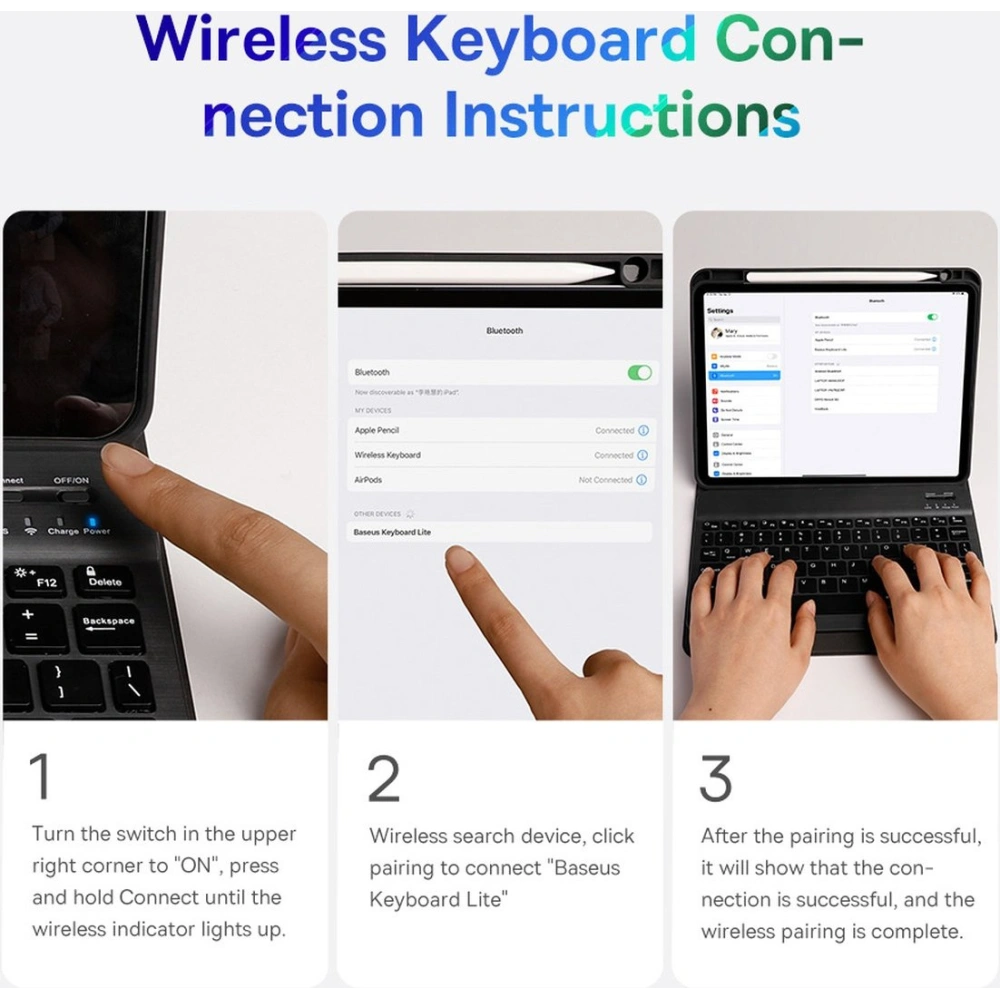 Etui z klawiaturą Baseus Brilliance Apple iPad Pro 12.9 2018/2020/2021 (3., 4. i 5. generacji) czarny