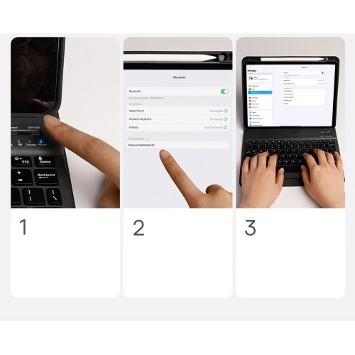 Kup Etui cu tastatură Baseus Brilliance Apple iPad Pro 12.9 2018/2020/2021 (3., 4. și 5. generație) alb - BSU3372WHT - {ean13} - Sklep Home Screen