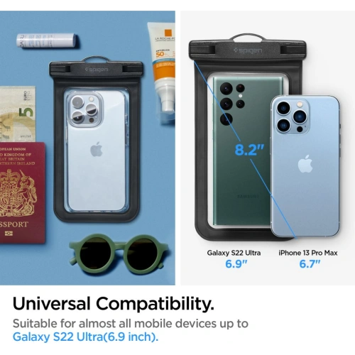 Kup Uniwersalne etui impermeabil Spigen A601 Universal Waterproof Case Black - SPN2268BLK - {ean13} - Sklep Home Screen