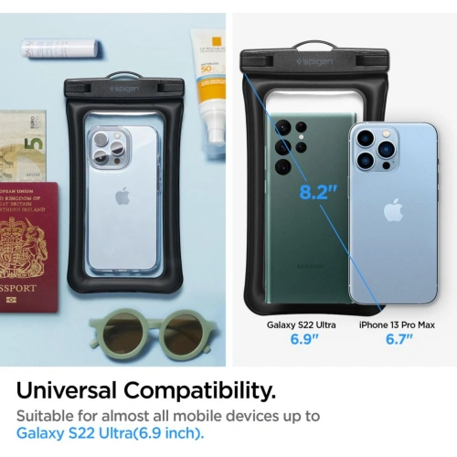 Kup Etui universal impermeabil Spigen A610 Universal Waterproof Float Case Black - SPN2270BLK - {ean13} - Sklep Home Screen