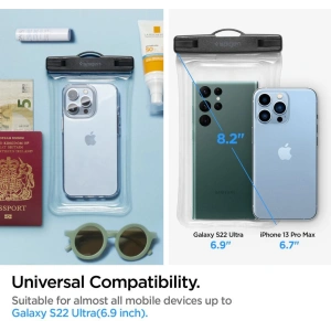 Kup Univerzální vodotěsné pouzdro Spigen A610 Univerzální vodotěsné plovoucí pouzdro Crystal Clear - SPN2271CL - {ean13} - Sklep Home Screen