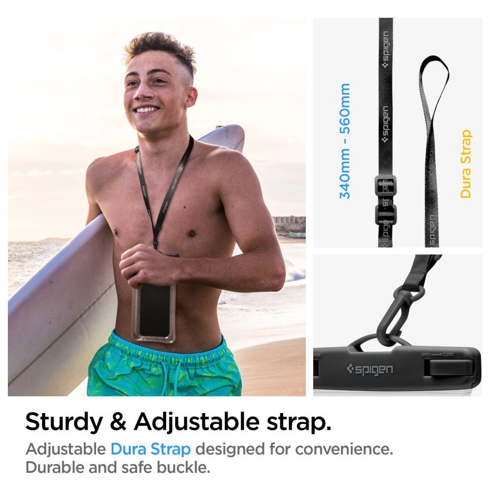 Uniwersalne wodoszczelne etui Spigen A610 Universal Waterproof Float Case Crystal Clear