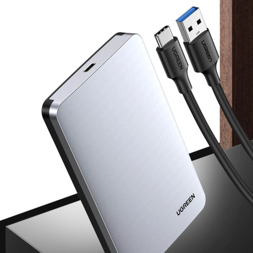 Kup Husă pentru hard disk de 2,5 inch UGREEN CM300 SATA 3.0 6Gbps gri + cablu USB - USB-C 0,5m - UGR1283GRY - {ean13} - Sklep Home Screen