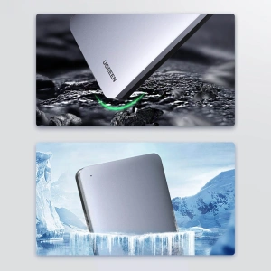 Kup Kieszeń na dysk twardy 2,5 cala UGREEN CM300 SATA 3.0 6Gbps szary + kabel USB - USB-C 0,5m - UGR1283GRY - {ean13} - Sklep Home Screen