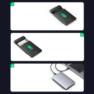 Kup Kieszeń na dysk twardy 2,5 cala UGREEN CM300 SATA 3.0 6Gbps szary + kabel USB - USB-C 0,5m - UGR1283GRY - {ean13} - Sklep Home Screen